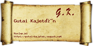 Gutai Kajetán névjegykártya